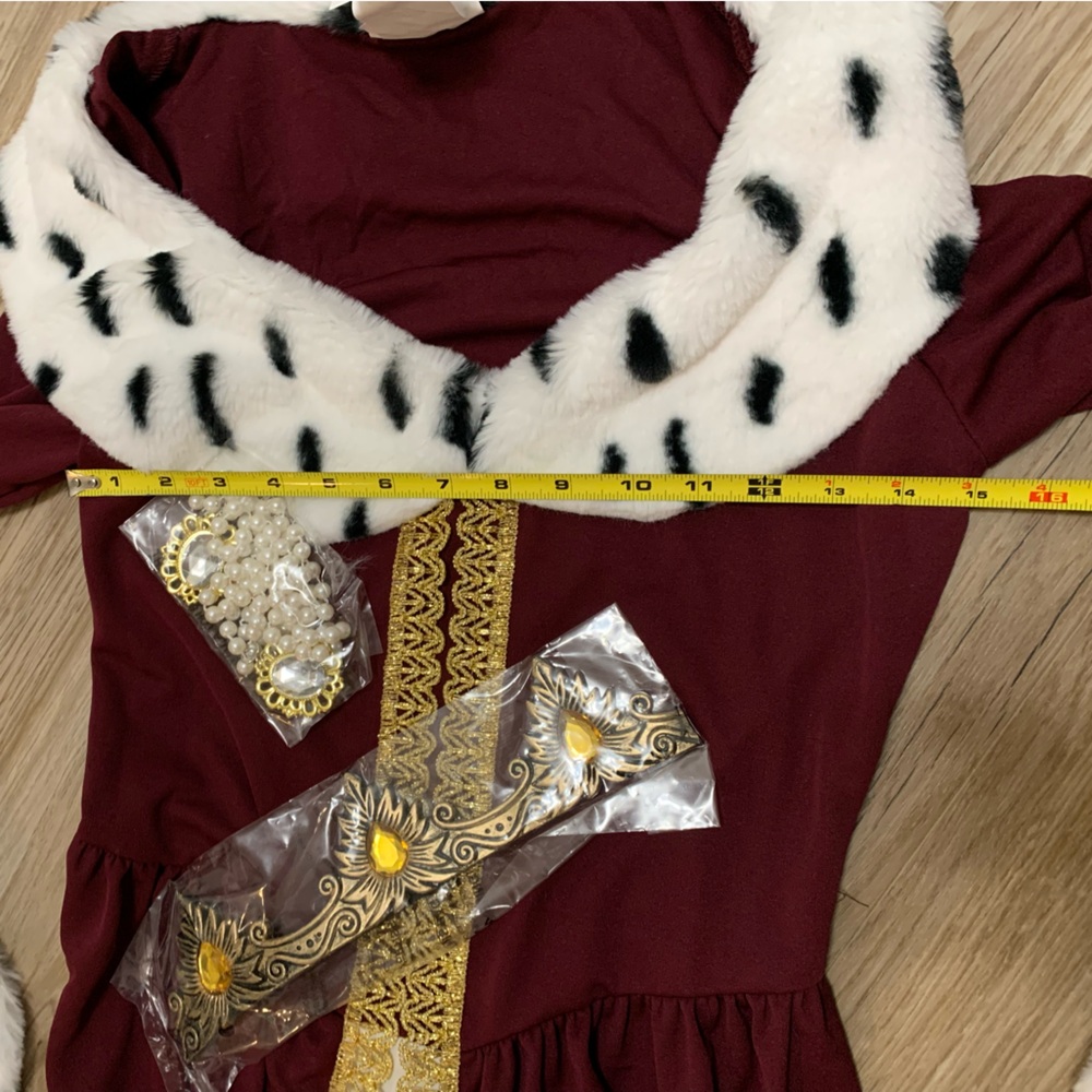 Royal Queen Costume Renaissance Plush Halloween Womens Medium 8 10 NEW - Picture 6 of 8